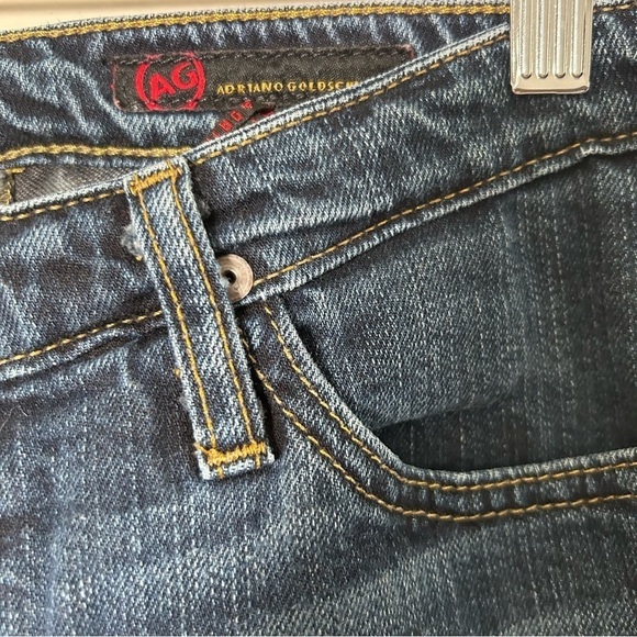 AG Adriano Goldschmied The Kiss Low Rise Straight Leg Jeans Blue Size 29 - Picture 7 of 9